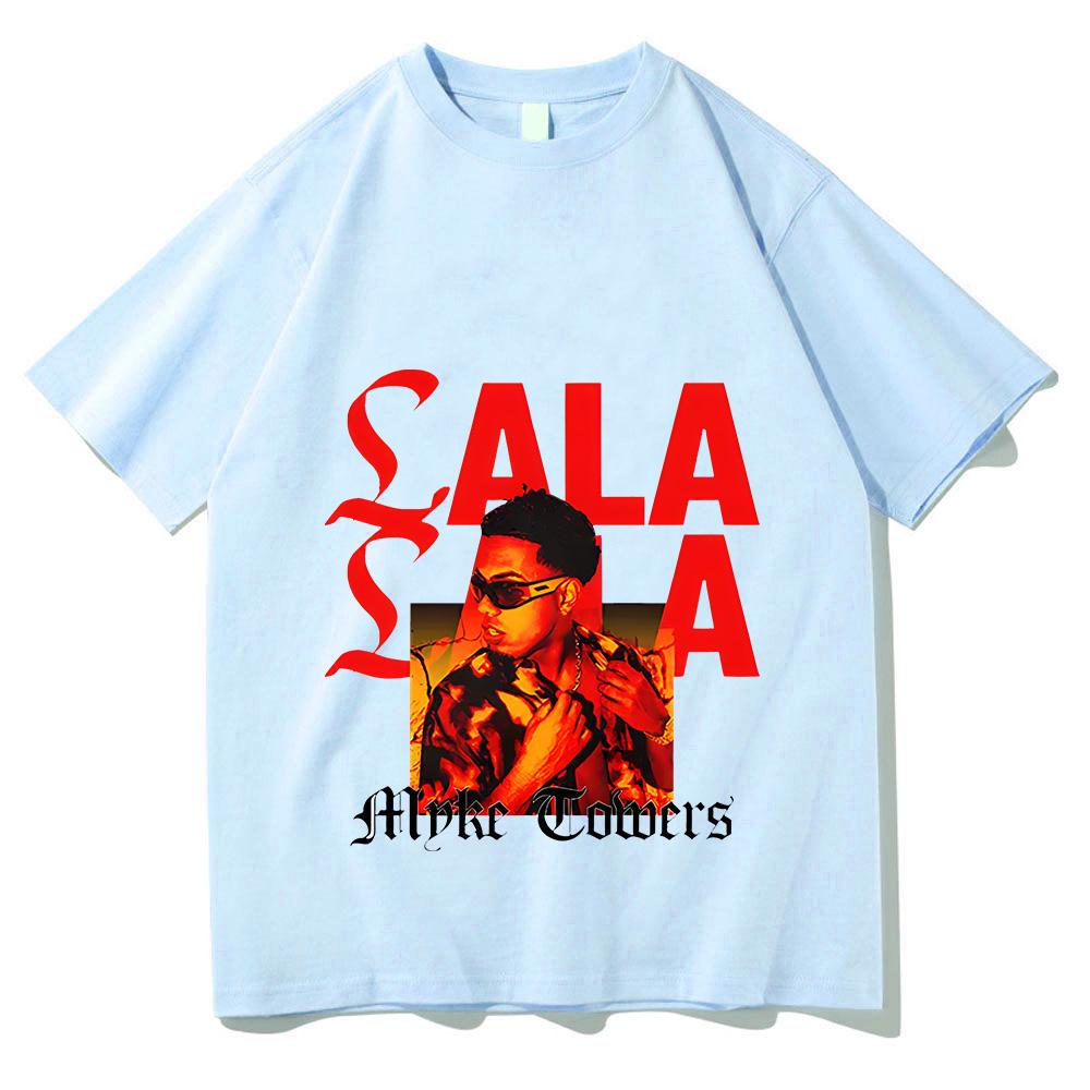 

Myke Towers T-shirt Short Sleeve High Quality Vintage Tee Summer Casual Grunge Tshirt Women Clothes Cotton Hip Hop Clothing Tops 3XL