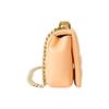 Burberry Peach Quilted Leather TB Monogram Chain Crossbody Bag With Gold Hardware For Daily Use