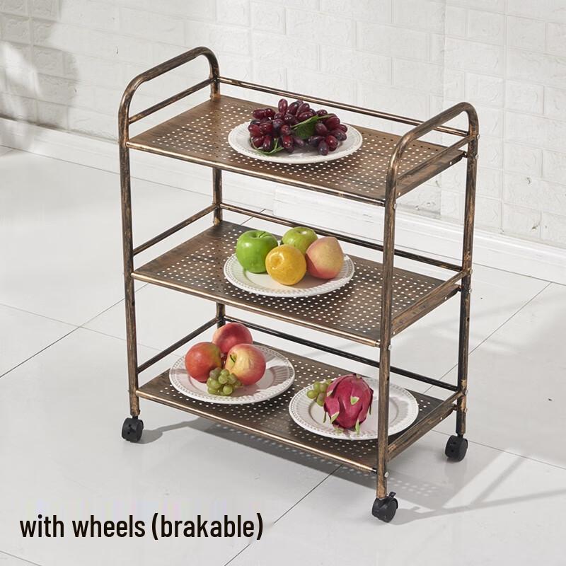 

Miling 3-Tier Iron Art Rolling Storage Cart