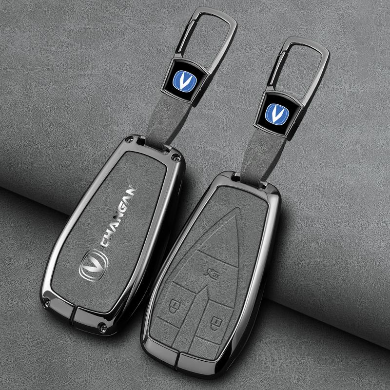 Auto Zinc Alloy Key Fob Cover Case Housing Remote Fit For Changan Unit Unik Cs35Plus Cs55 Plus Cs75 Plus Oshan X7 X5 Automotive Key Ring Auto