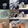 Silver With Diamonds, White Round Zircon Slightly Inlaid With Diamonds, Luxury Men'S And Women'S Rings, Wedding Rings.