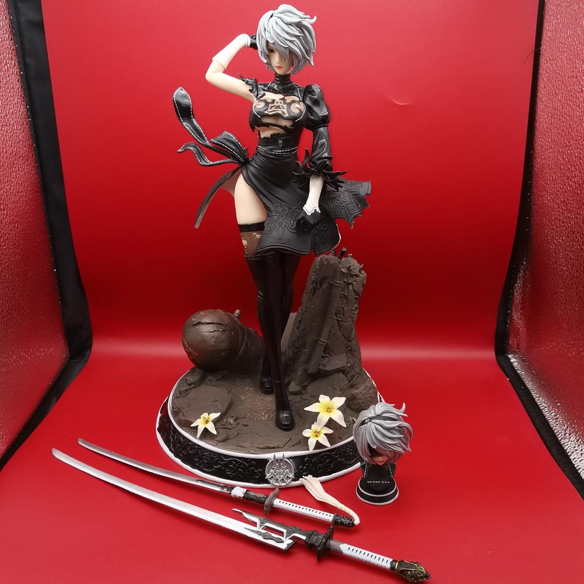 

Аніме NieR:Автомати 2b YoRHa No. 2 ПВХ типу B Фігурка Модель Статуя чорний