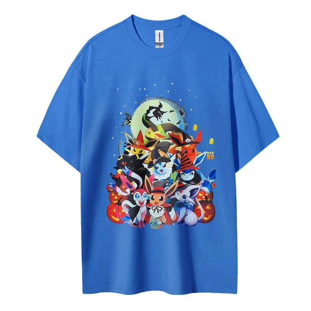 Pokemon Japanese Hotblooded Anime Classic Characters Sports Casual Shortsleeved Comfortable Halfsleeved Popular Slayer