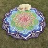 Microfiber Beach Towel Tassel Indian Mandala Tapestry Lotus Printed Bohemian Bikini Cover-Up Blanket Bath Towel