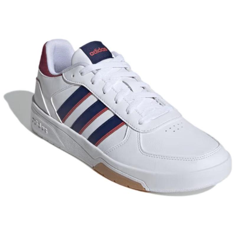 Adidas VL COURT 2.0 Low-Top Skateboard Shoes Men's White Blue Sneakers ID0507