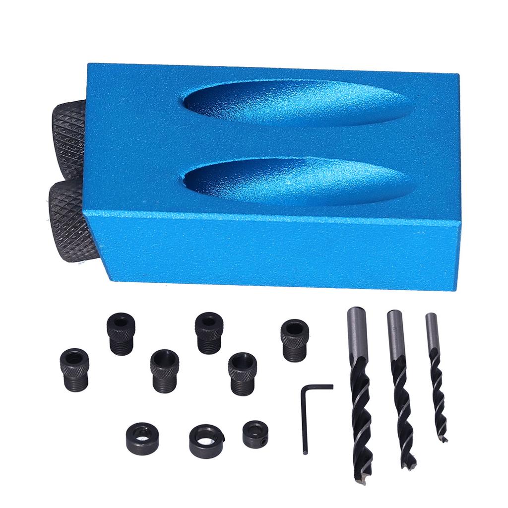 14Pcs Set Hole Drill Guide Jig Kit 15 degrees  Oblique Hole Drilling Locator Woodworking Accessory