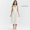 New Arrival Autumn Spaghetti Strap Multi-color Sexy Mid-length Skirt