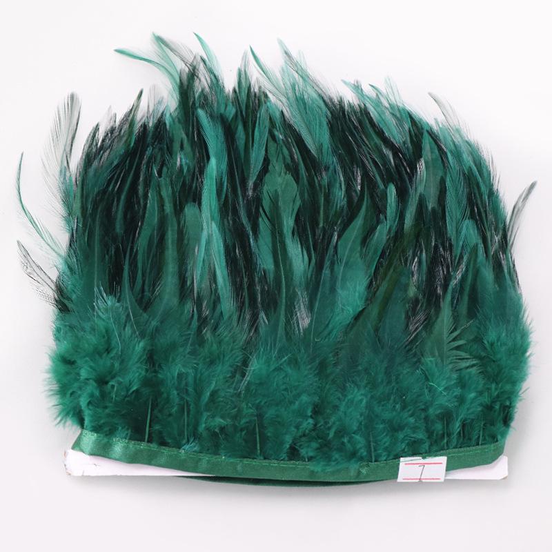 Sharp Chicken Feather Trim Fabric: White & Colored Strips, Hot Selling Cross-Border Fabric Tape.