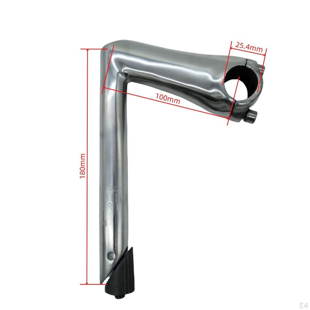 Quill Stem Bike Handle Bar Gooseneck Aluminum Alloy Easy Installation 25.4mm Handlebar Riser