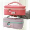 Small Fresh Macaron Cosmetic Bag Portable Large Capacity Travel Cosmetic Handbag Girl Series Storage Handbag Contrast Color