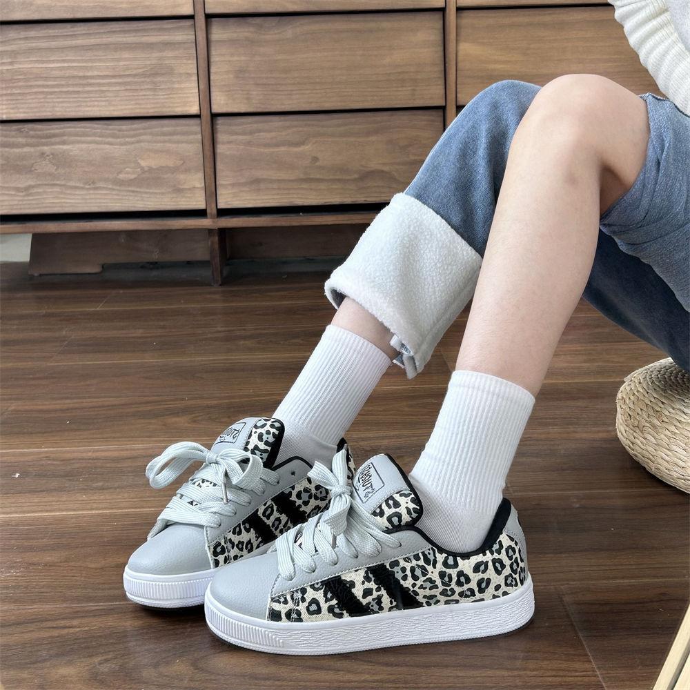 

Обувь для скейтбординга с леопардовым принтом в гонконгском стиле, модели Ins Tide для пар, универсальная спортивная и любительская обувь для скейтбординга, новые модели 2025 года 35