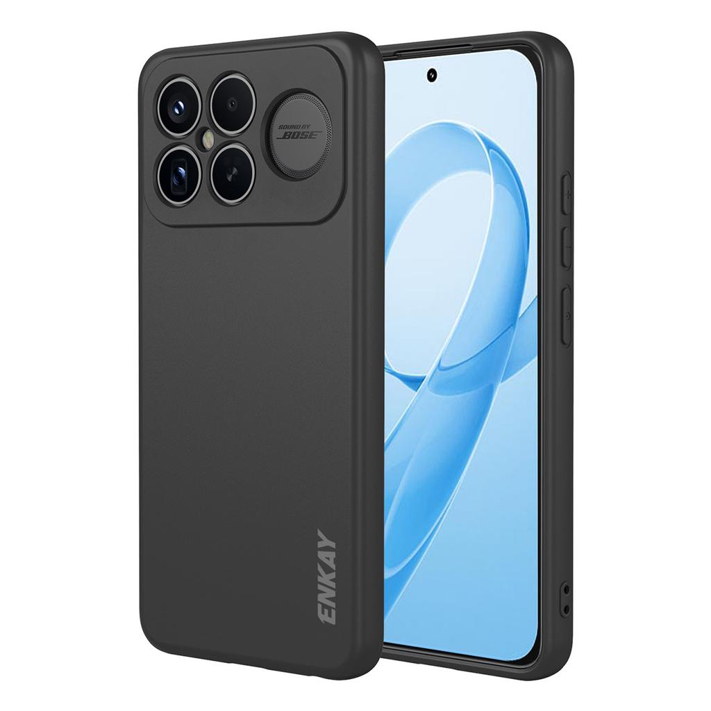 For Xiaomi Redmi K90 Pro Max 5G/Xiaomi Poco F8 Ultra Silicone Case ENKAY HAT PRINCE Straight Edge Cell Phone Back Cover