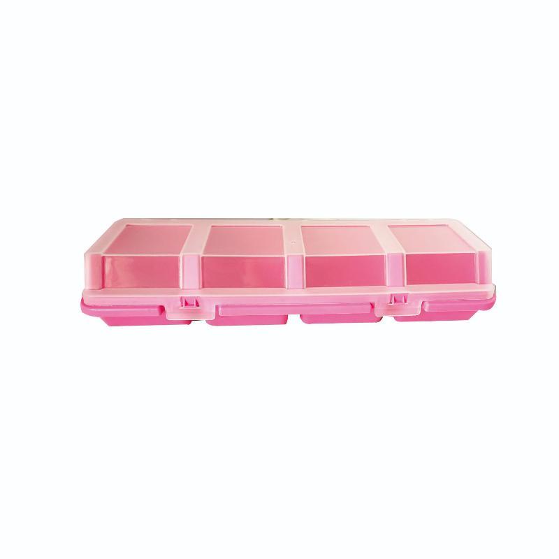 Plastic Screw Parts Organizer Box 4 Compartments Lightweight Portable Storage Holder for Home DIY Craft Nails Screws Hardware