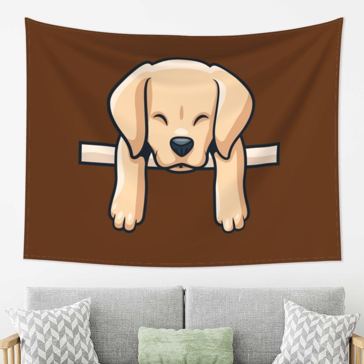 

Labrador Retriever Dog Tapestry Art Aesthetic Tapestries for Living Room Bedroom Decor Home Funny Wall Cloth Wall Hanging 74x94cm(29x37in)