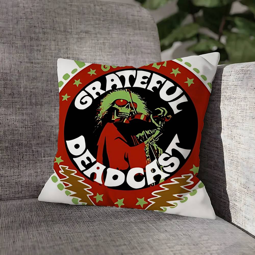 G-Grateful Rock D-Dead Throw Pillow Case For 30x30cm 40x40cm 45x45cm 50x50cm 55x55cm Square Sofa Pillowcase Shell