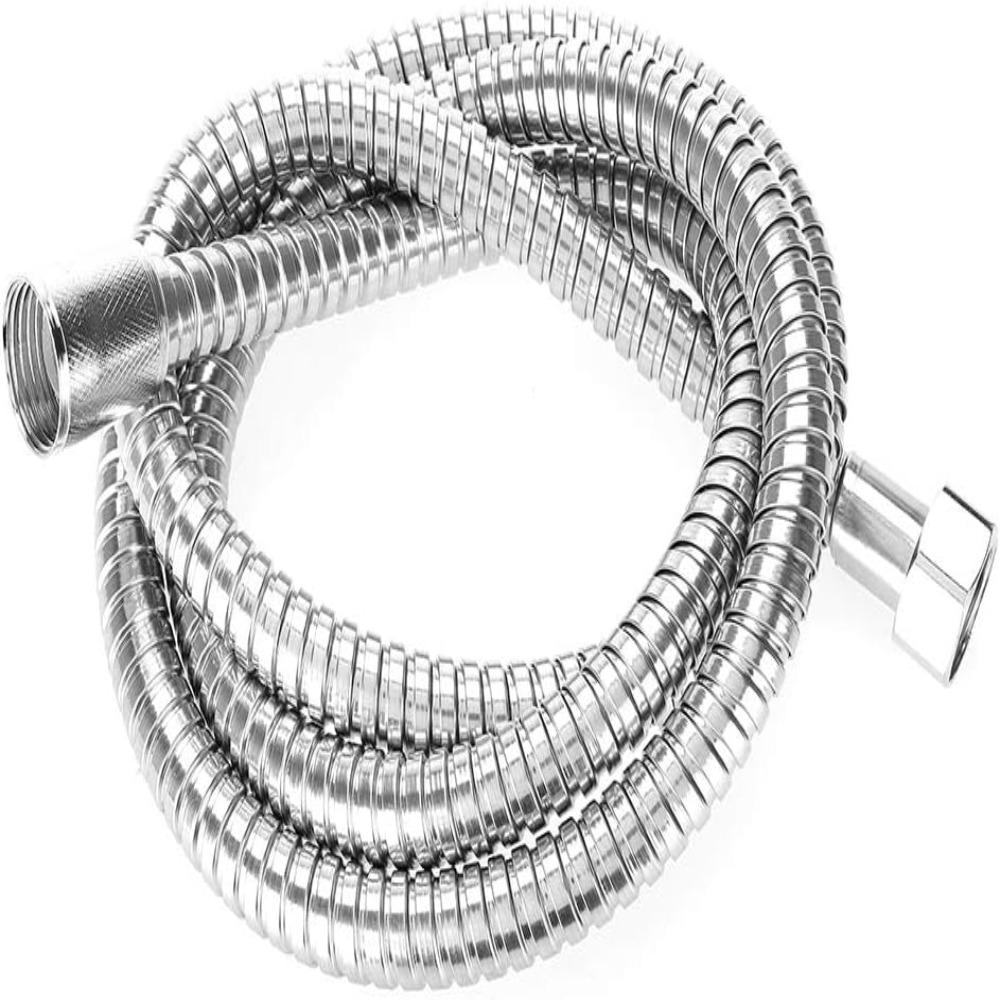 2 Pack Chrome Finish Shower Hose Replacement 150cm Flexible Shower Hose  Bathing