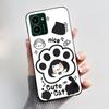 Custodia Per Nokia HMD Pulse Pro / HMD Pulse / HMD Pulse+ Custodia Estetica Gatto Carino Astronauta Nero Opaco Morbido TPU Cover Antiurto