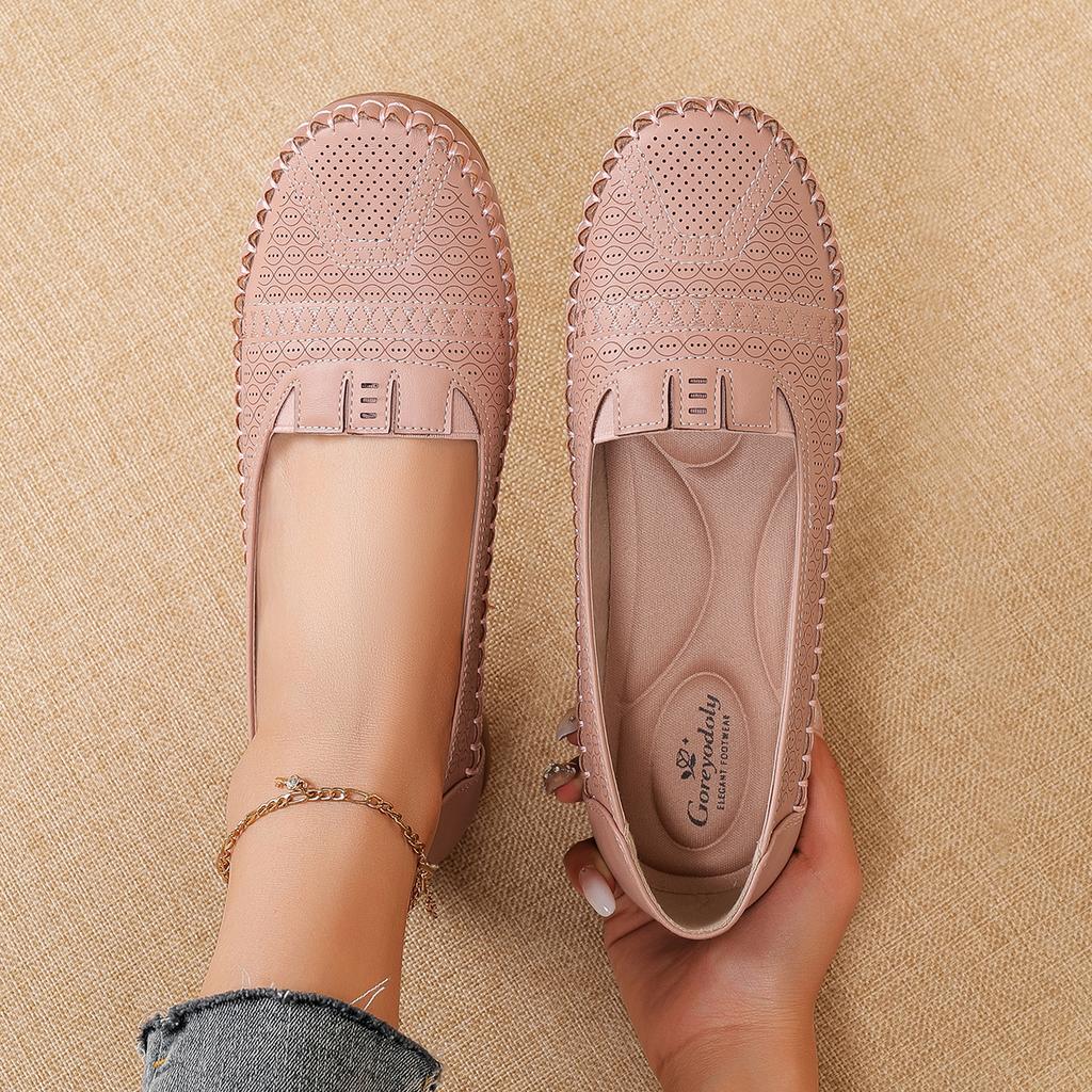 Women loafers breathable casual flats wide fit lightweight slip on comfort soft sole everyday walking shoes