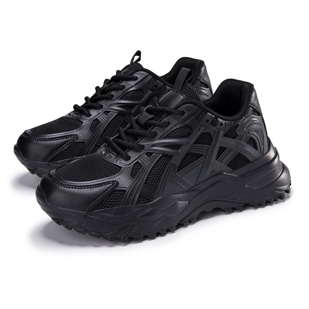 Sneakers Damenschuhe Damen Sportschuhe Dickbesohlte Daddy Atmungsaktiv Schwarz Casual Sports Vielseitige Damenschuhe