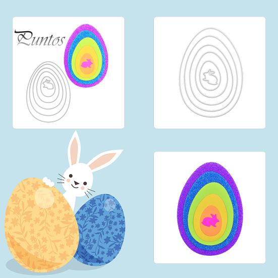 

Easter Rabbit Egg Cutting Die Stencil DIY Scrapbooking Paper Card Album Decor