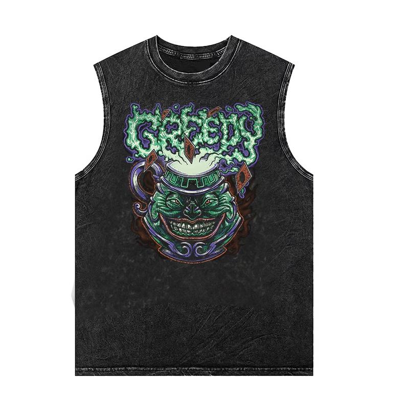 

Мужская футболка без рукавов с аниме-принтом Yu-Gi-Oh, летний повседневный жилет, женские винтажные выстиранные футболки для спортзала, майки оверсайз S