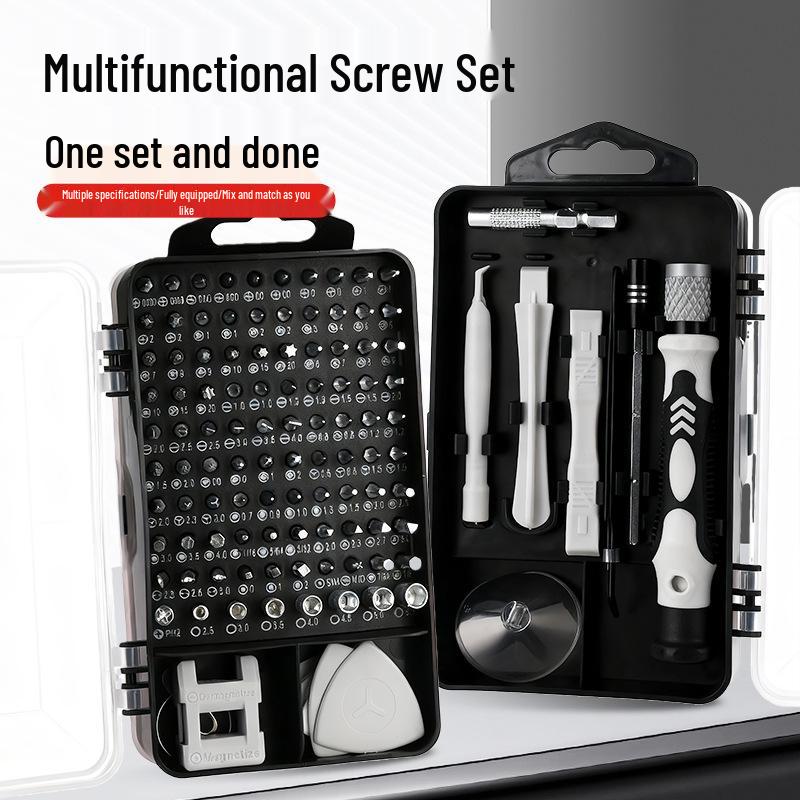 Precision Multifunctional Screwdriver Set with Non-slip Handle & Pry Tools - Household Essential Screw Disassembly Set (without Flex Rod)