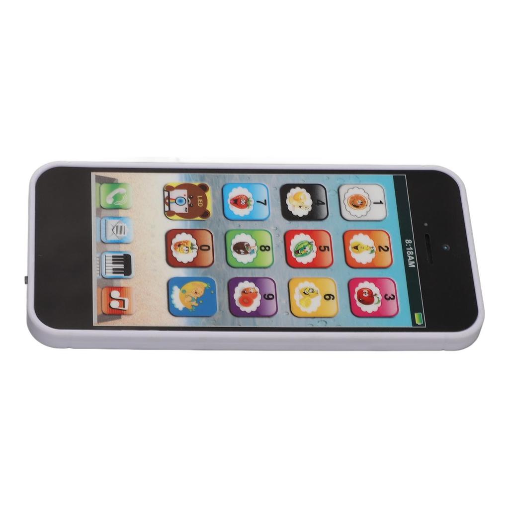 Smartphone de Juguete para Niños con Reproductor de Música Iluminación LED Colorida 8 Modos Teléfono Móvil Falso Pantalla Táctil