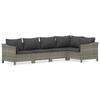 VidaXL Salon de Jardin avec Coussins 5 pcs, Ensemble de Meubles de Terrasse, Mobilier d'Extérieur, Canapé de Patio, Moderne, 3187274