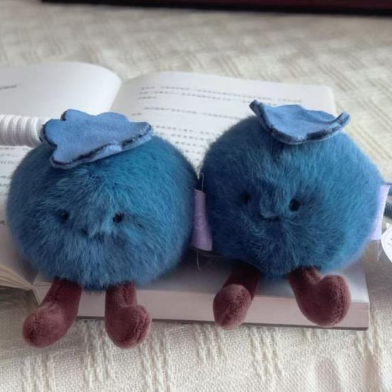 Portachiavi Ciondolo Peluche Cartone Animato Mirtillo con Cordino Zaini Forma Portachiavi Decorativo Borse Auto Portafogli Ciondolo