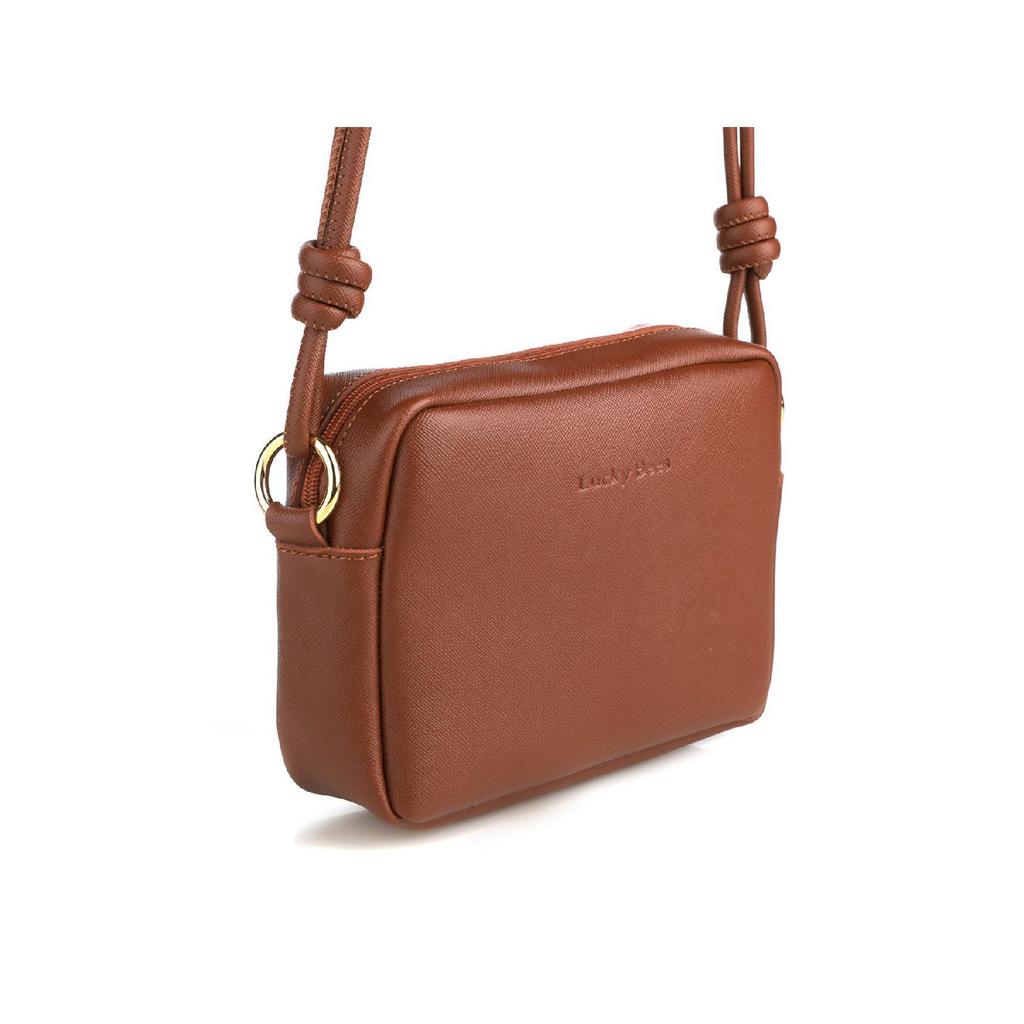 Mini-Umhängetasche für Damen mit Kreuzriemen-Reißverschluss