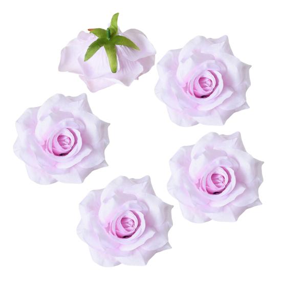 5 Stück Künstliche Rosenblütenköpfe Realistische Falsche Seidenrosenköpfe für Zuhause DIY Blumenwand Hochzeitsparty Geburtstag Babyparty Dekoration