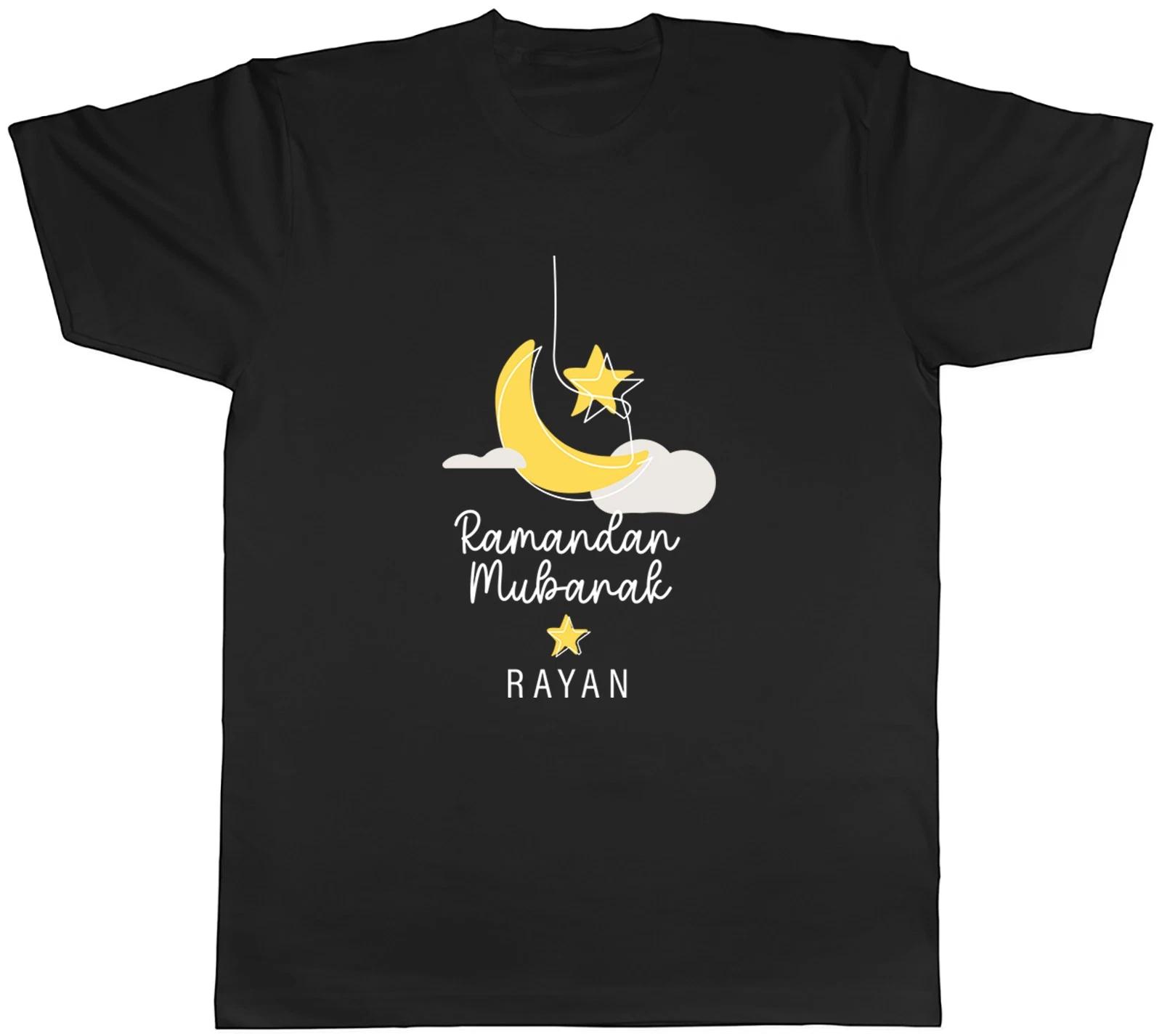Personalised Ramadan Mubarak Yellow Moon Star Mens T-Shirt Tee Gift Top XXXXL