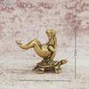Brass Frog & Turtle Mini Figurine - Lucky Animal Sculpture Home Office Desk Decor, Cute Collectible Gift Ornament