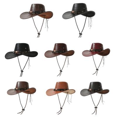 Classical  Cowboy Hat for Travel Wide Brimmed Hat Western Cowboy Hats for Boy Men Adults Cowboy Hats