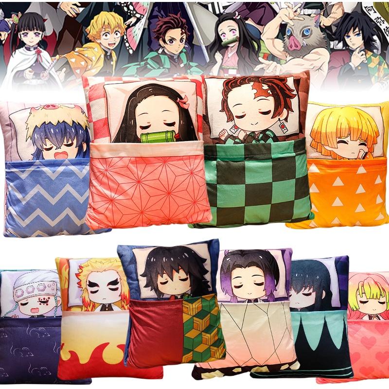 Slayer Demon Nezuko Tanjiro Pillow Soft Cushion Anime Cushion Plush Toys Gifts