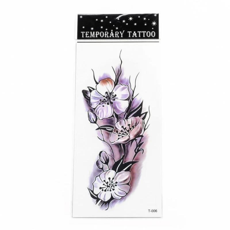 5 Sheets of Waterproof Temporary Fake Tattoo Stickers for Ladies Color Sketch Tattoo Stickers Plum Blossom DIY Decals
