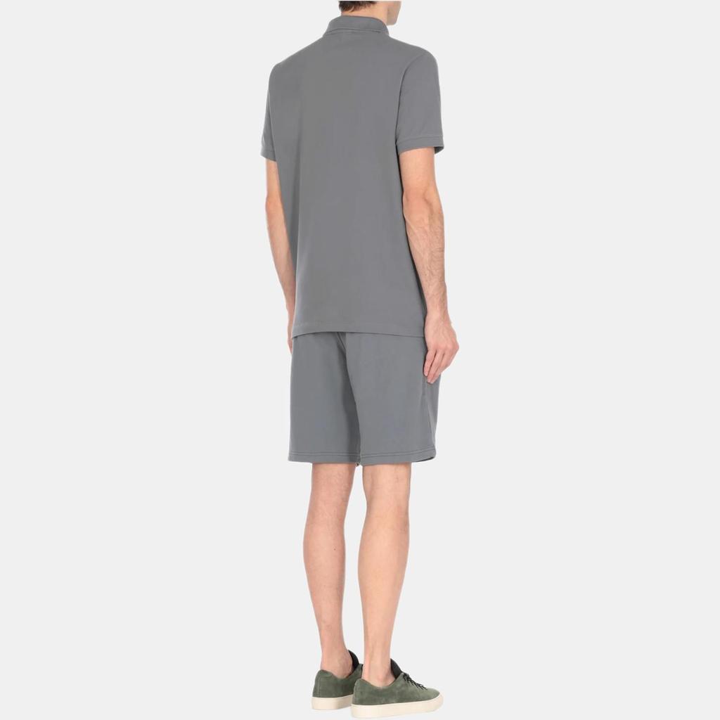 STONE ISLAND SS25 Contrast Logo Patch Short Sleeve Polo Shirt Men Polo Shirts Gray K1S1522002-SCS0017-V0024