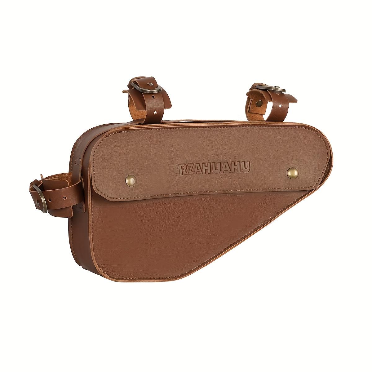 

Регулируемая коричневая сумка на руль велосипеда - Винтажная подседельная сумка для горного велосипеда с надежными ремнями, Идеально подходит для инструментов и велосипедного снаряжения, Сумка для горного велосипеда коричневый