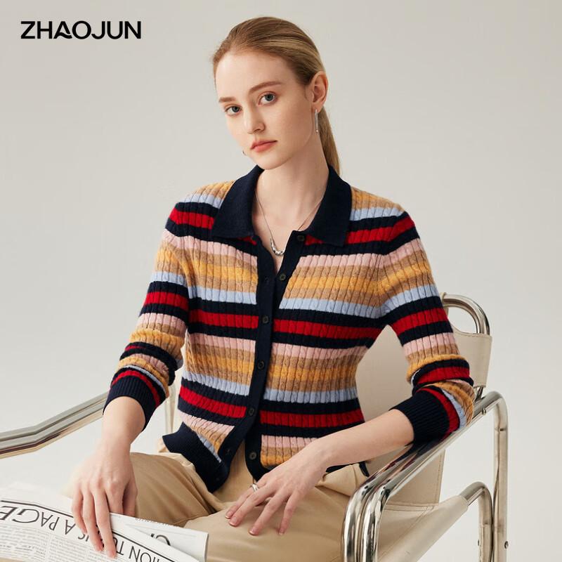 

Zhaojun Women s Polo Collar Cashmere Cardigan XL