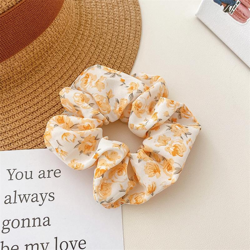 Fresh and Light Fabric Flower-shaped Hairband Hair Accessory for Women with Ponytail. Elastic and Durable Large Hairband.