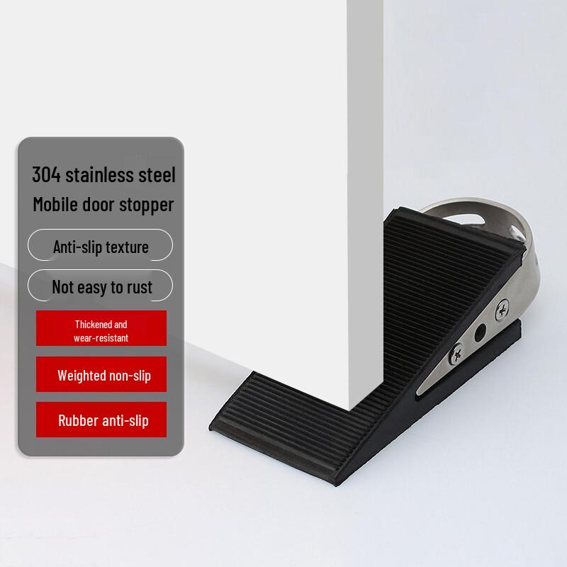 JNL N40000 No-Drill Stainless Steel Door Stopper