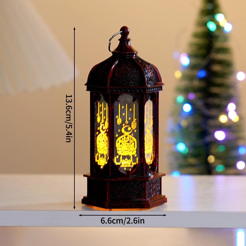 Ramadan Dekorationen Kerzenlampe 2026 Eid Mubarak HängeLaterne Muslimisches Geschenk Ornament Ramadan Mond und Sterne Nachtlicht