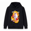 Kids Boys Girls Cute Cartoon Boxing Mouse Printed Pullover Hoodie, Casual Soft Long Sleeve Hooded Sweatshirt for Children Daily Wear Cartoon Theme Top