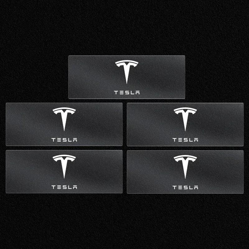 Bilklistermärke 2025 Ny Tesla Bilfönsterglas Lyftknapp Klistermärke Rattdekaler För Tesla Model 3 Model S Model X Roadster