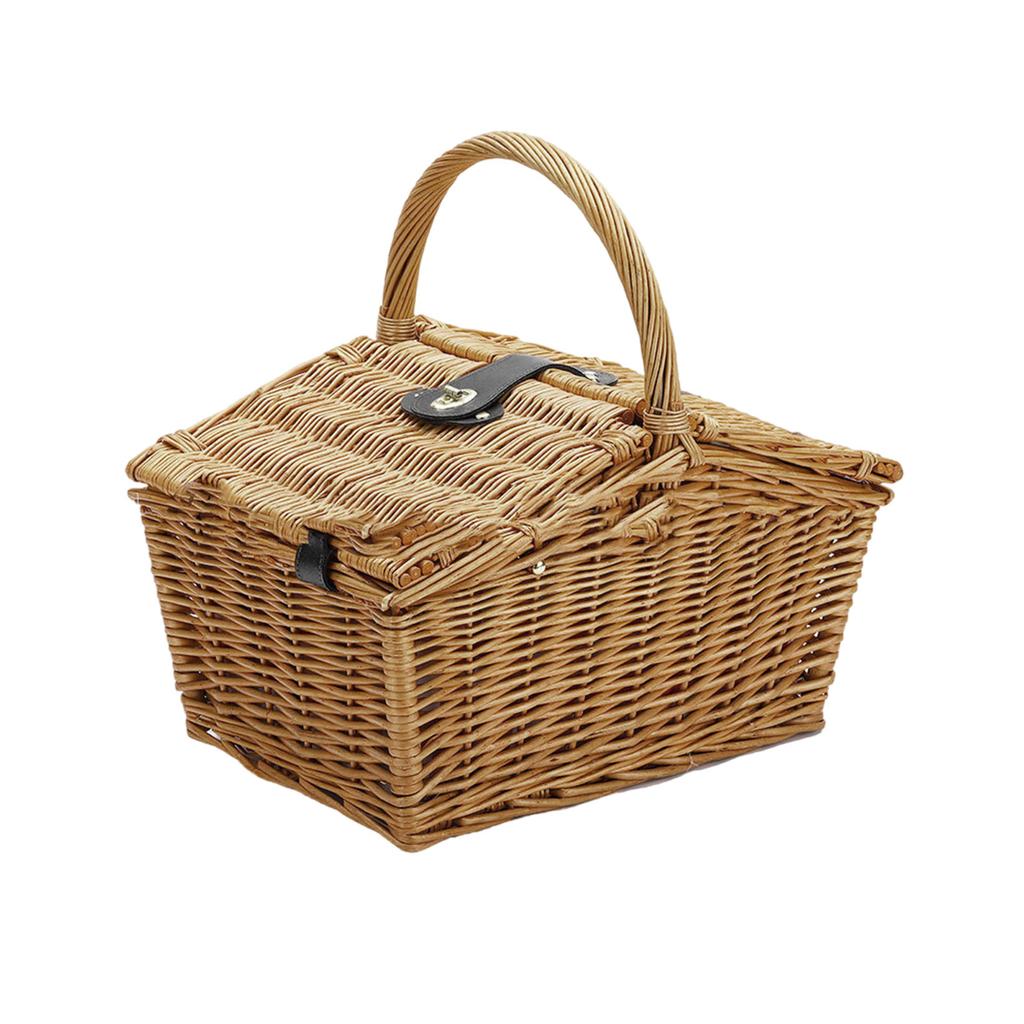 Cesto Tradizionale per Picnic Cesto portaoggetti in Vimini Fatto a Mano Cesto da Viaggio Campeggio Essenziale per Picnic Familiari