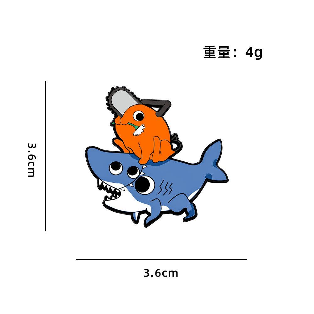 Chainsaw Man Cartoon Anime Badge Bochta Dark Demon Second Dimensional Peripheral Brooch Personalized Wear and Accessories