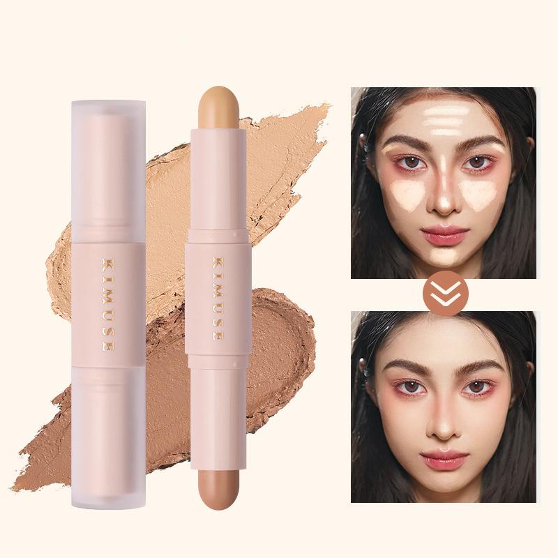 

Двусторонние хайлайтеры Shadow Contour Stick Водостойкий бронзатор для лица Консилер для теней для носа Контурная косметика для ручки