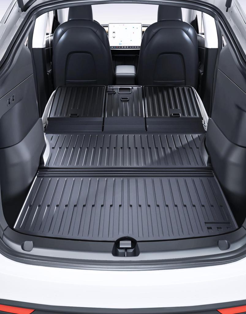 Refreshed Tesla Model Y Front & Rear TPE Trunk Mats - Upgraded Interior Accessories