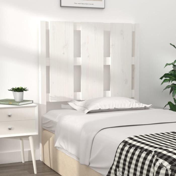 VidaXL Tête de lit Blanc 80,5x4x100 cm Bois massif de pin 817966