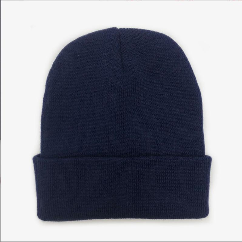 Fashion Men's And Women's Autumn Winter Cute Hat Girls Autumn College Style Warm Solid Color Embroidered Knitted Casual Cap
